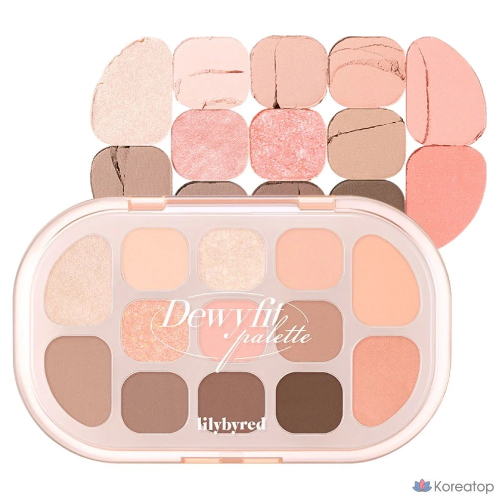 Палитра теней для век Lilybyred Dewy Fit Palette, оттенок 03 Oatmeal, 1 шт.