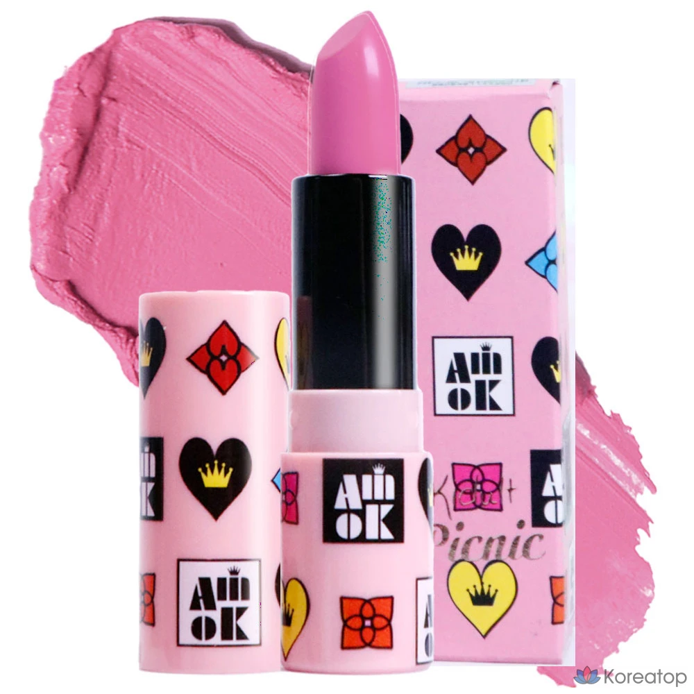 Помада YNM Amiok K-Turt Picnic Lipstick, оттенок S125 Milk Berry, 4 г, 1 шт.