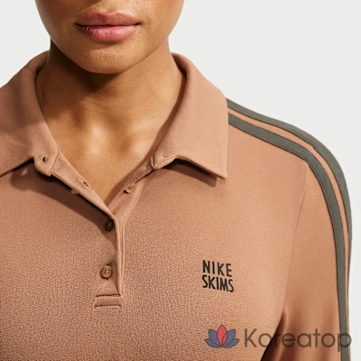 Поло женское Nike Skims Stretch Knit Long Sleeve Polo Top, фото 6