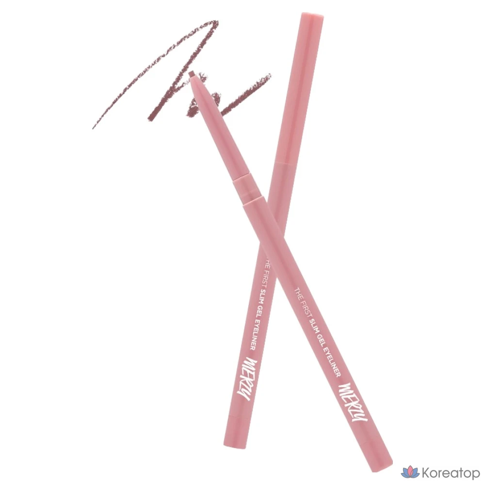 Подводка для глаз MERZY The First Slim Gel Eyeliner, оттенок GS7 Mauv Fancy, 1 шт.