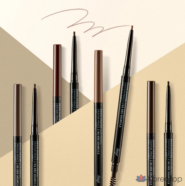 Карандаш для бровей The Face Shop Brow Master Eyebrow Slim Auto Pencil, оттенок 01 Gray Brown, 0.05 г, 1 шт., фото 4