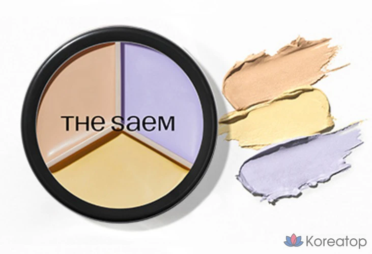 Консилер The Saem Cover Perfection Triple Pot Concealer, оттенок 04 Tone-up Beige, 13.2 г, 1 шт., фото 2
