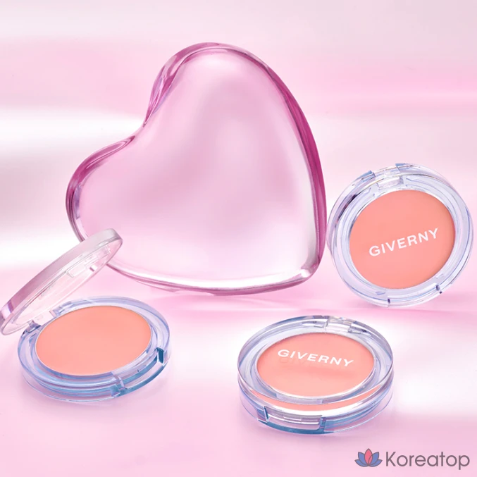 Румяна для щек Giverny Dewy Gel Glow Cream Blusher, оттенок 01 Peach Guava, 2.7 г, 1 шт., фото 7