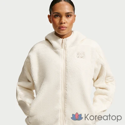 Худи на молнии женское Nike Skims Sherpa Oversized Full-Zip Hooded Jacket, фото 8