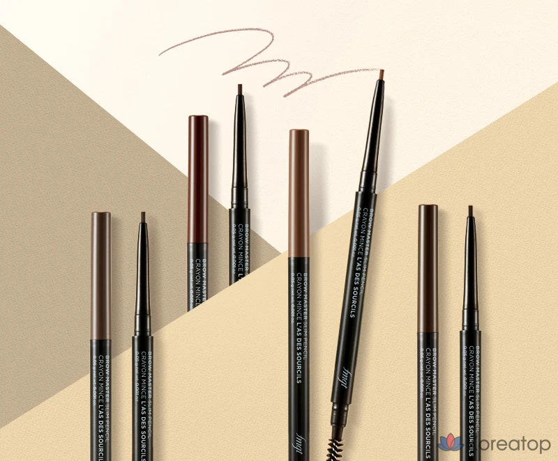 Карандаш для бровей The Face Shop Brow Master Eyebrow Slim Auto Pencil, оттенок 04 Dark Brown, 0.05 г, 1 шт., фото 3