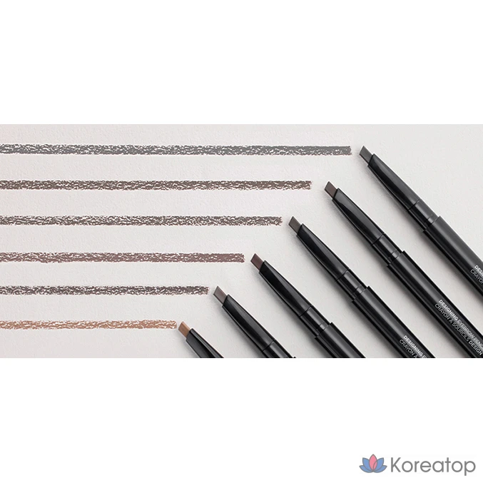 Карандаш для бровей FMGT Designing Eyebrow Auto Pencil, оттенок 04 Black Brown, 0.3 г, 1 шт., фото 6