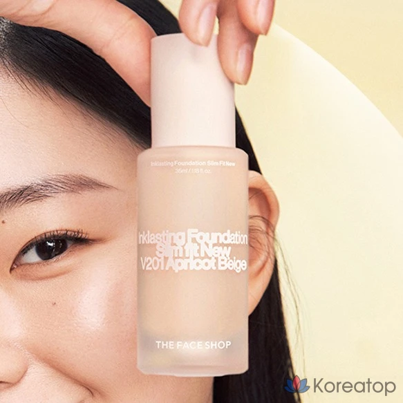 Фундация The Face Shop Ink Lasting Foundation Healthy Glow, оттенок N201 Apricot Beige, 1 шт., фото 2