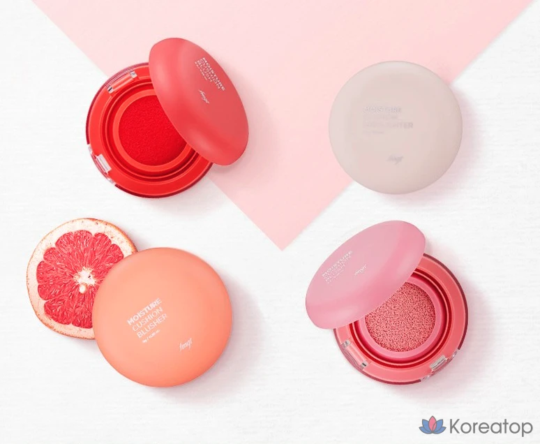 Кушон-румяна The Face Shop Moisture Cushion Blush, оттенок 01 Red, 8 г, 1 шт.