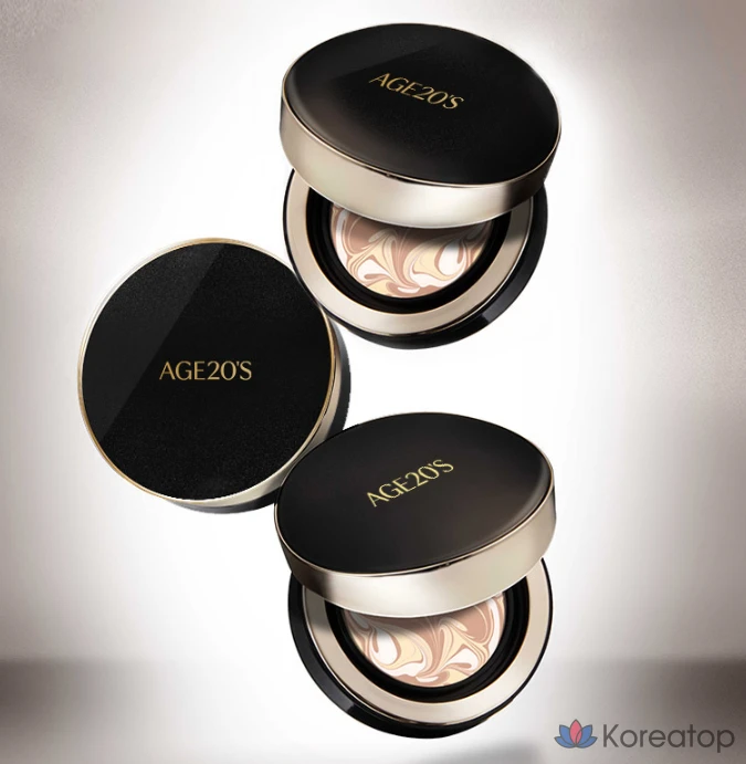 Пилинг AGE 20S Signature Essence Cover Pact Intense Case + Refill 14g 2p Set, оттенок 23, 1 шт.