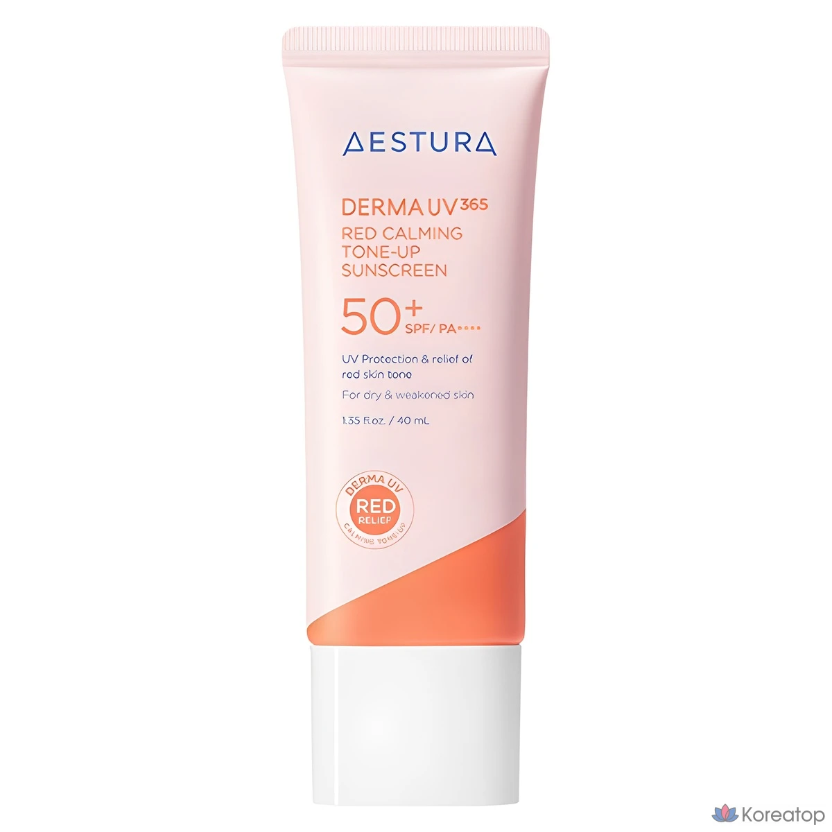 Солнцезащитный крем AESTURA Derma UV 365 Red Soothing Tone-Up, SPF50+ PA++++, 40 мл, 1 шт.
