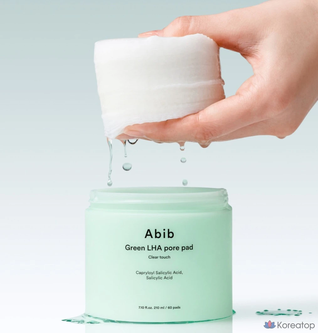 Пэды для лица Abib Green LHA Pore Clear Touch, 210 мл, 60 шт.