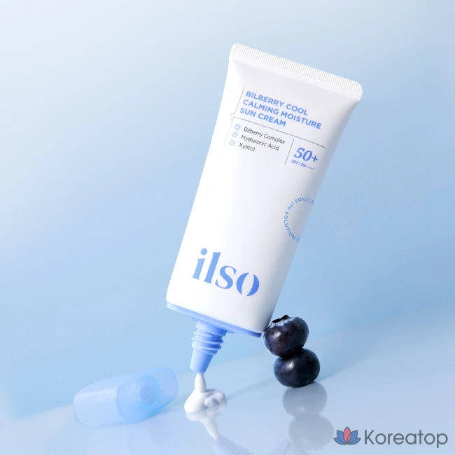 Солнцезащитный крем Ilso Bilberry Cool Calming Moisture Sun Cream SPF 50+ PA++++, 50 мл, 1 шт.