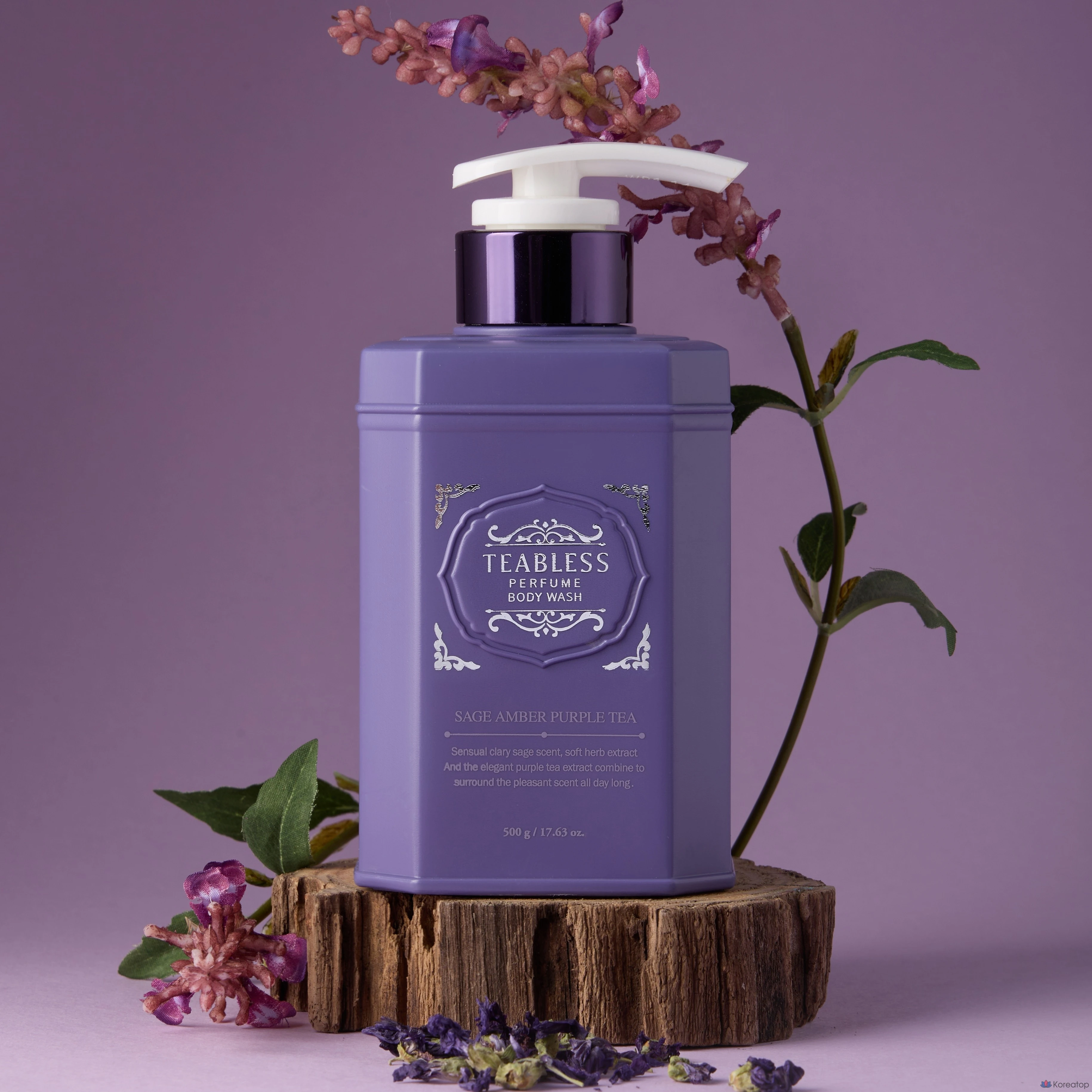 Гель для душа TEABLESS Perfume Body Wash Purple Tea Floral Woody, 500 г, 1 шт.