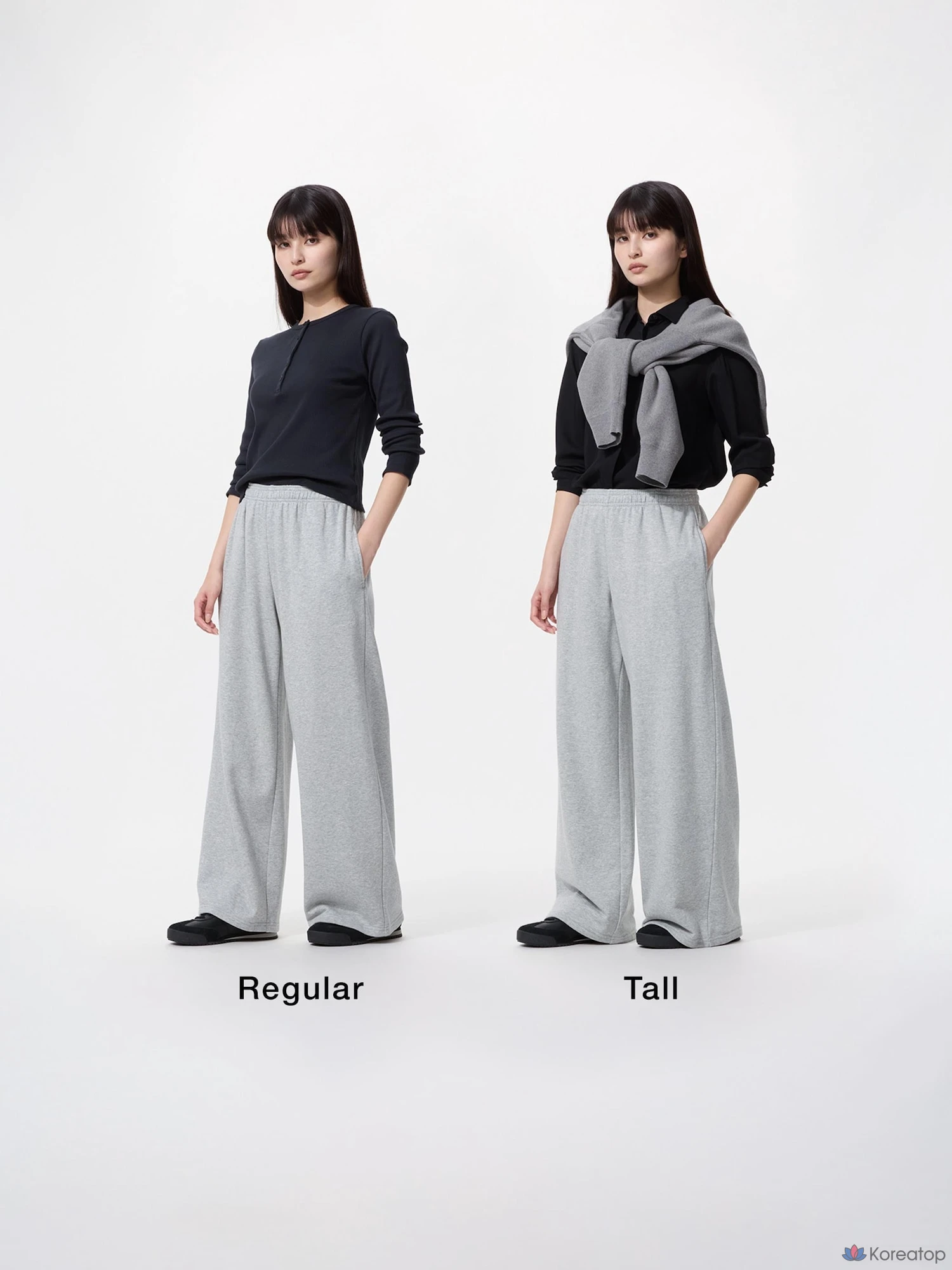 Брюки Uniqlo Sweat Wide Pants, длина 75-78 см