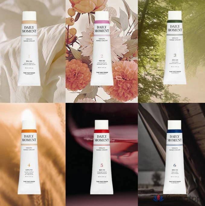 Крем для рук The Face Shop Daily Moment Vegan Hand Cream, оттенок 02 Morning Flower Shop Rose Floral, 30 мл, 1 шт.