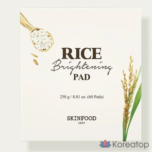 Пэды для лица Skinfood Rice Brightening Pads, 250 г, 60 шт.