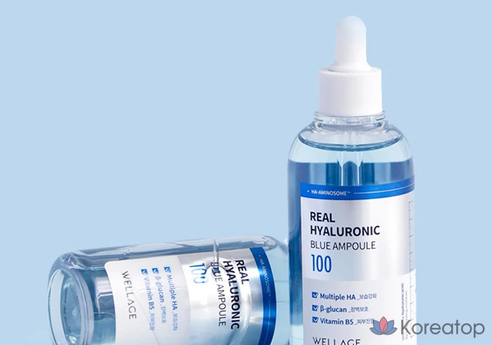 Ампульная сыворотка WELLAGE Real Hyaluronic Blue Ampoule, 75 мл, 1 шт.