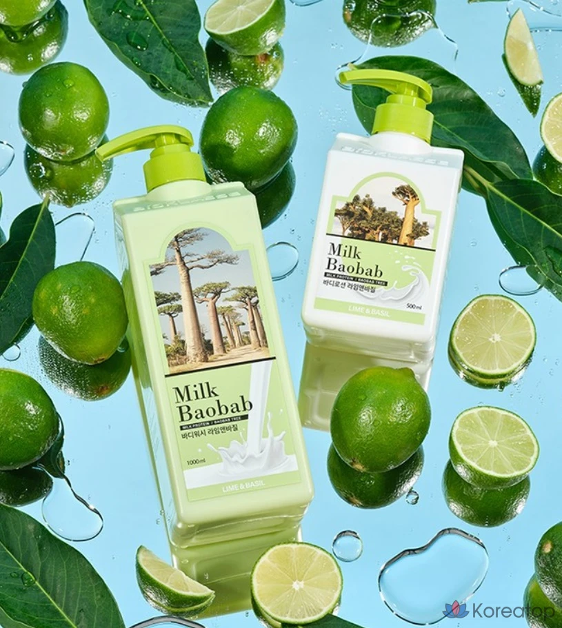 Гидрофильное масло для тела Milk Baobab Body Wash Lime &amp; Basil, 1 л, 1 шт.