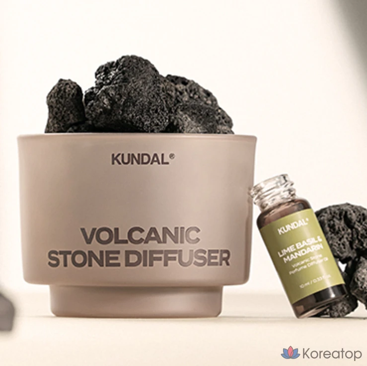 Набор для ухода Kundal Volcanic Stone Perfume Diffuser Set, оттенок Lime Basil &amp; Mandarin, 10 мл, 1 шт.