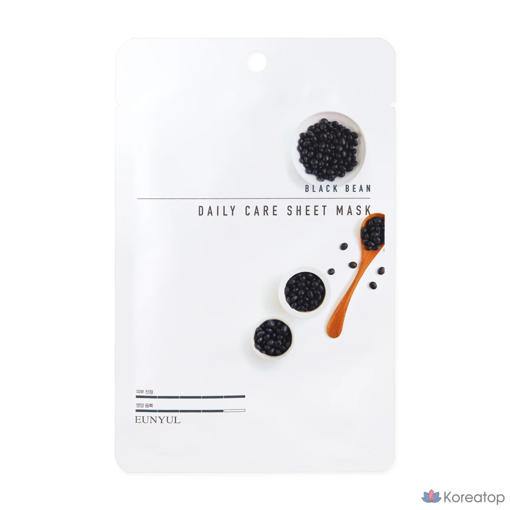 Тканевая маска для лица Eunyul Black Bean Daily Care Sheet Mask, 30 шт.