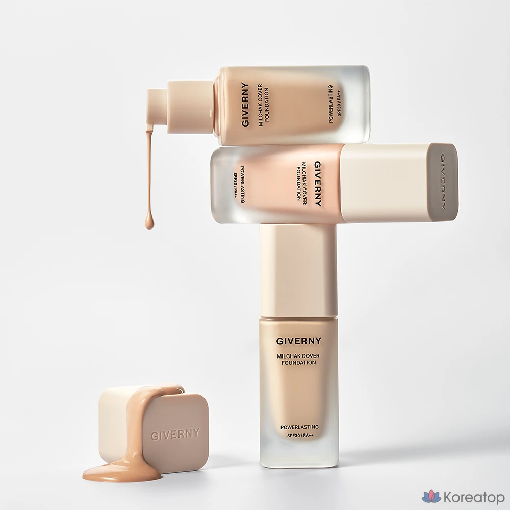 Тональный крем Giverny 밀착 커버 파운데이션, оттенок 19 Ivory, 30 мл, 1 шт., фото 3