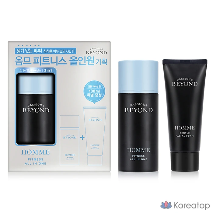 Набор для ухода BEYOND Homme Fitness All-in-One 100ml + Gentle Facial Foam 100ml, 1 шт.