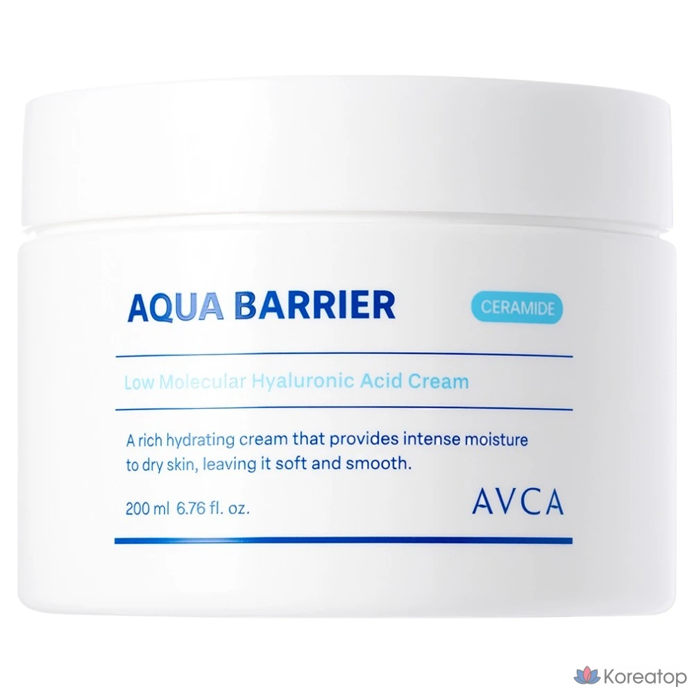 Крем для лица Wonjin Abca Aqua Barrier Low Molecular Hyaluronic Acid Facial High Moisture, 200 мл, 1 шт.