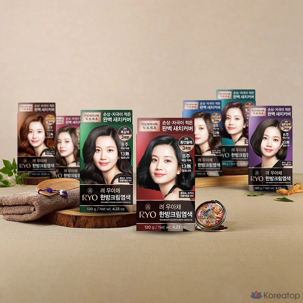 Краска для волос Ryo Uachae Meotnaegi Saichi Cream, оттенок 7N Bright Brown, 1 шт.