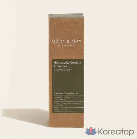Очищающая пенка Mary&amp;May Heartleaf Tea Tree Pore Cleansing Foam, 150 мл, 1 шт.
