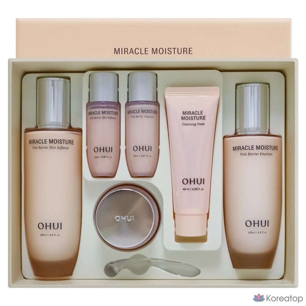 Набор для ухода Ohui Miracle Moisture Pink Barrier 3-piece Special Set, 1 шт.