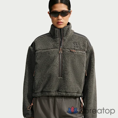 Куртка женская Nike NikeSKIMS Sherpa Oversized 3/4 Zip Jacket