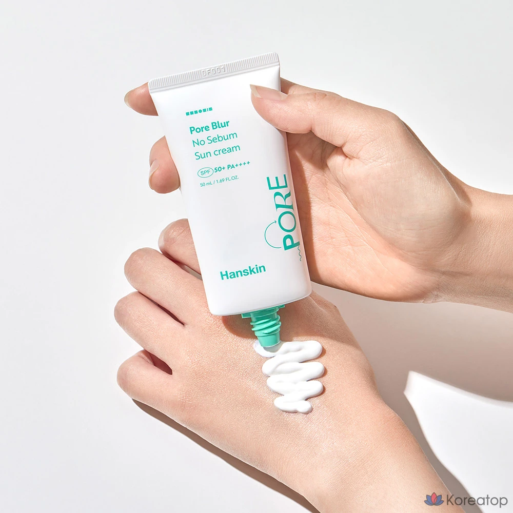 Солнцезащитный крем HANSKIN Pore Blur No Sebum Sun Cream SPF50+ PA++++, 50 мл, 1 шт.
