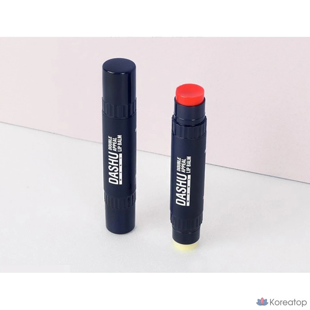 Бальзам для губ DASHU Men's Double Appeal Lip Balm, клубничный + без запаха, 4.8 г, 1 шт.