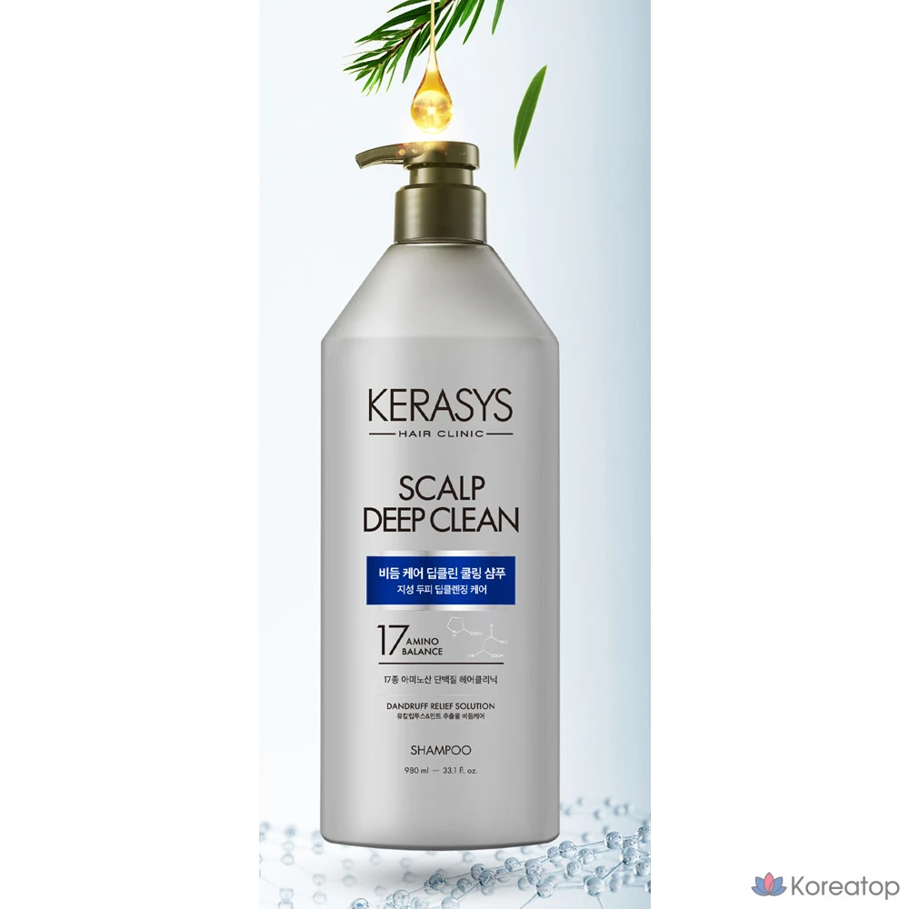 Шампунь KeraSys Scalp Dandruff Care Deep Clean Cooling Protein, 980 мл, 1 шт.