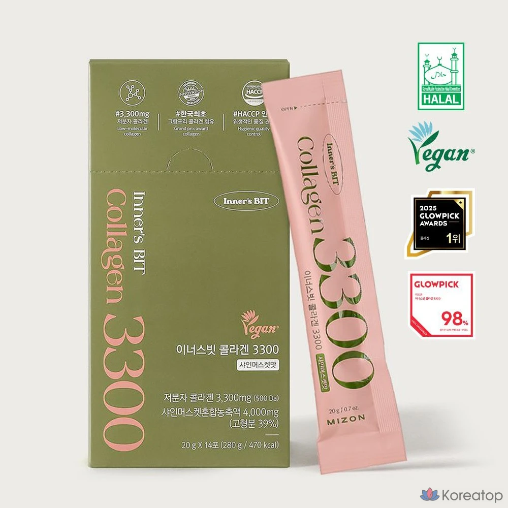 Стик-желе Mizon Inner's Fit Premium Vegan Collagen Jelly Stick, 3300 мг, 14 шт., 280 г
