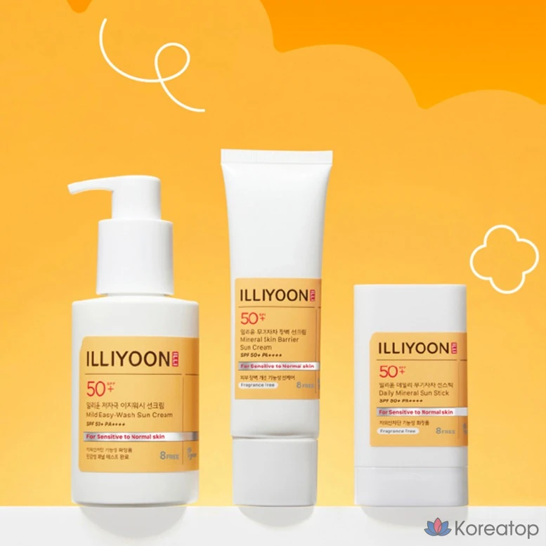 Солнцезащитный крем ILLIYOON Low Irritation Easy Wash Sun Cream SPF50+ PA++++, 150 мл, 1 шт.