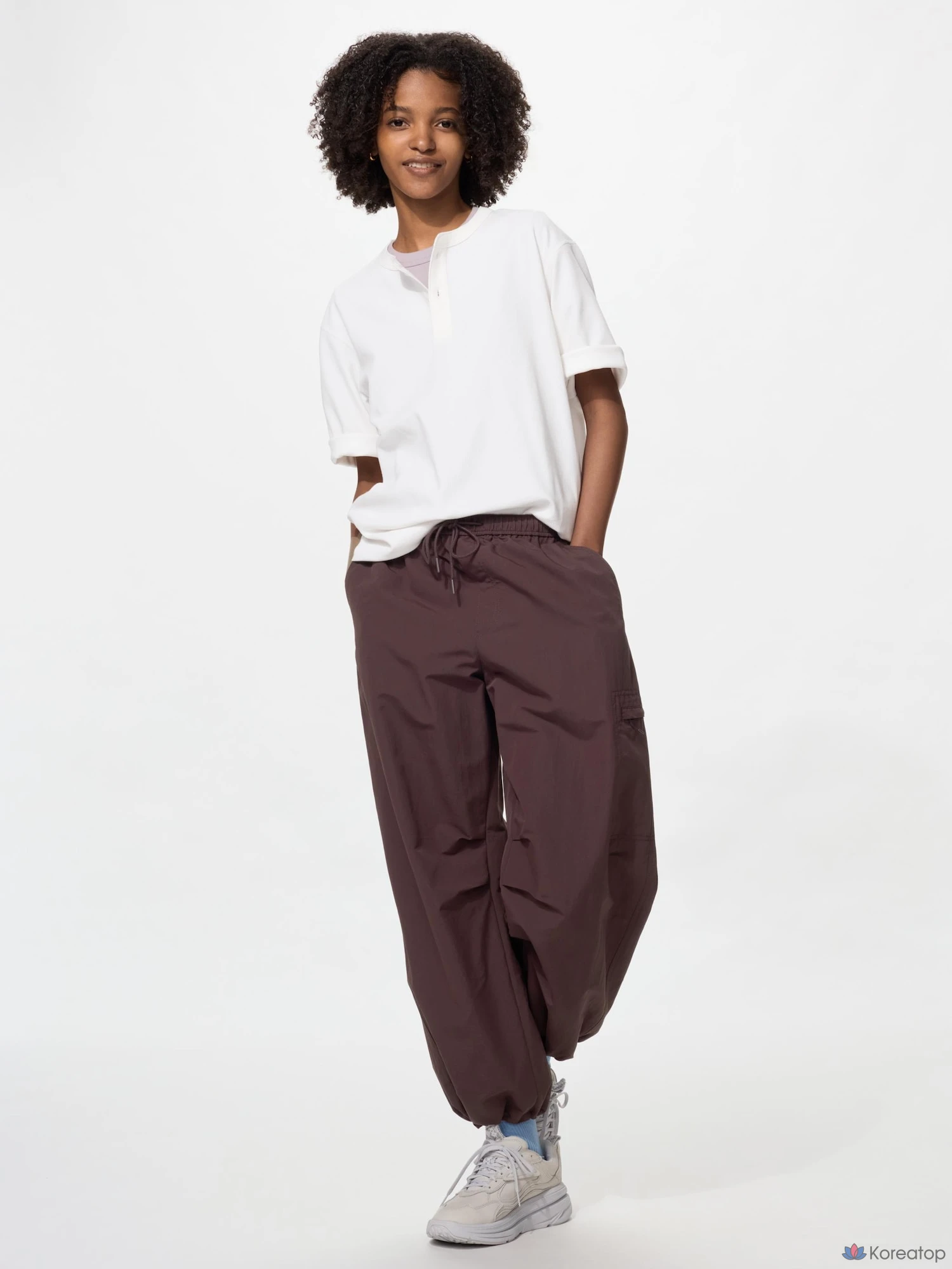 Футболка Uniqlo Dry Waffle Henley Neck T