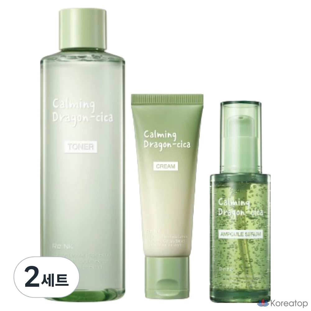 Набор для ухода Re:Nk Calming Dragon Cica 3-piece Set, 2 шт.