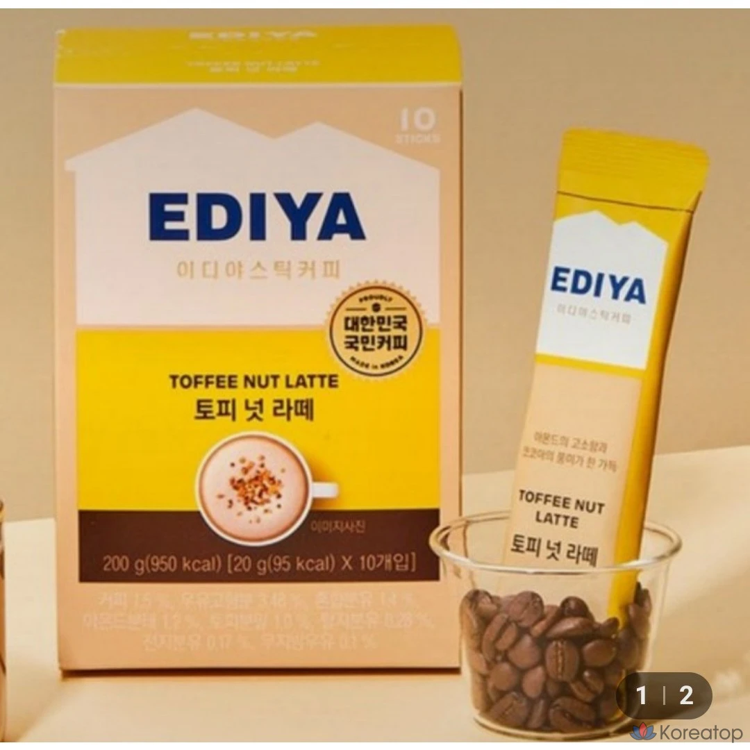 Напиток EDIYA Toffee Nut Latte, 20 г, 10 шт.