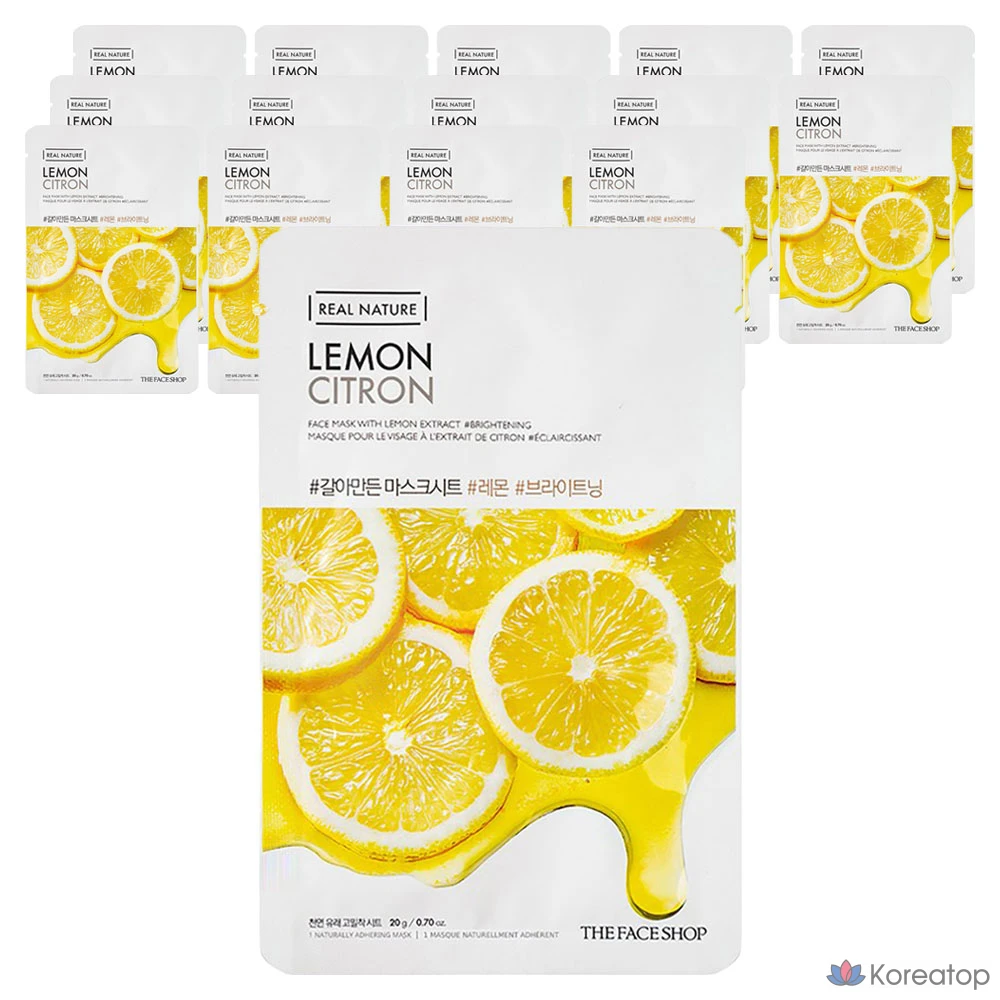 Тканевая маска для лица The Face Shop Real Nature Lemon Mask Sheet, 15 шт.
