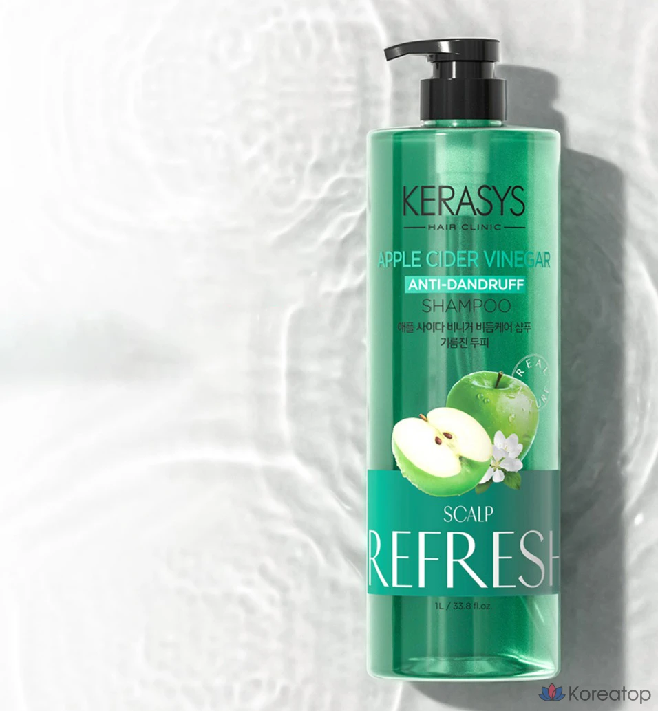Шампунь KeraSys Apple Cider Vinegar Dandruff Relief Cooling Shampoo, 1 л, 1 шт.