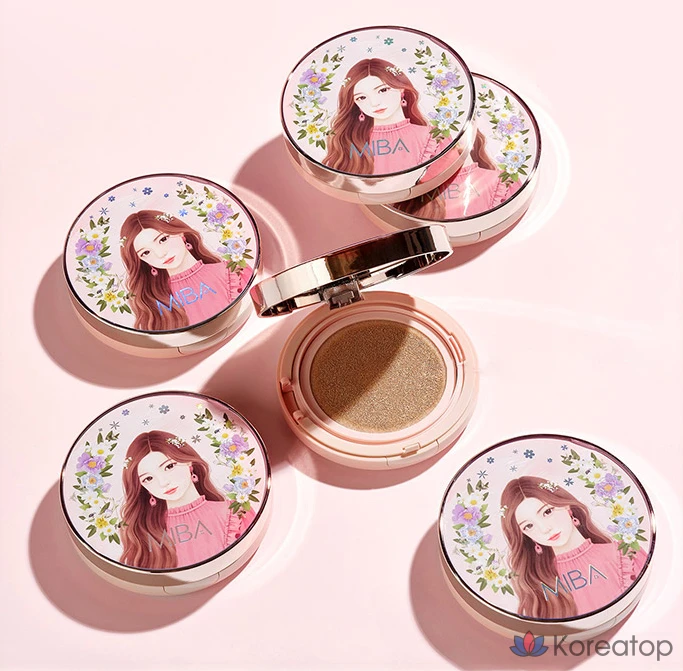 Кушон Miba Ion Calcium Double Cushion Foundation RX, оттенок 21, 25 г + рефилл 25 г, 1 шт.
