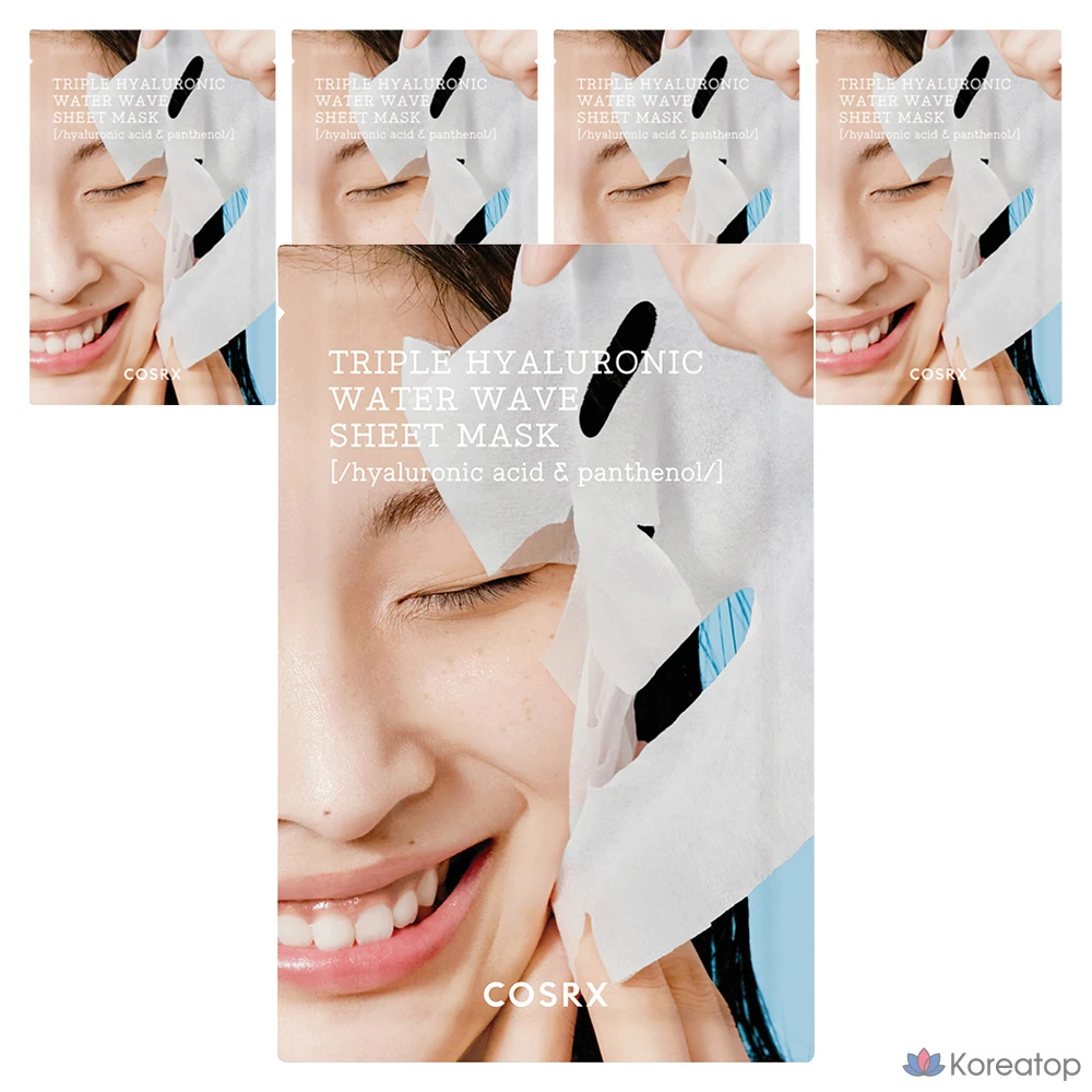 Тканевая маска для лица COSRX Hydrium Triple Hyaluronic Water Wave Sheet Mask, 5 шт.