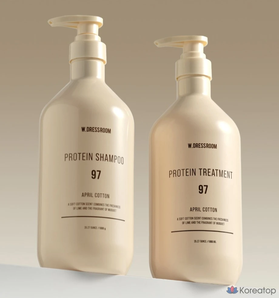 Кондиционер для волос W.Dressroom Protein Hair Loss Care Treatment No 97 April Cotton, 1 л, 1 шт.