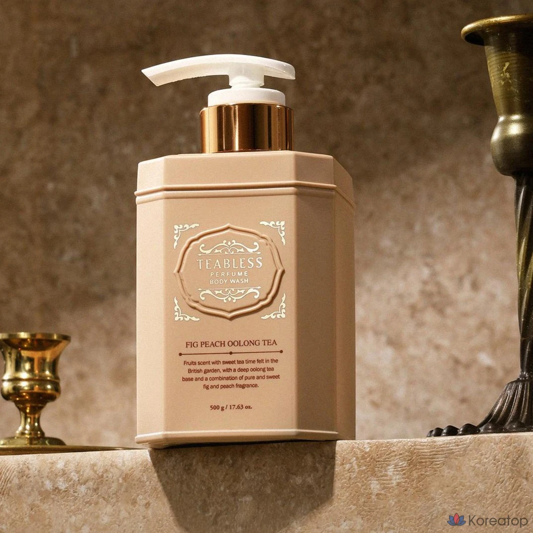 Набор для ухода TEABLESS Perfume Body Lotion + Body Wash + Gift Box Set, аромат Oolong Tea Fig Peach, 3 шт., фото 3