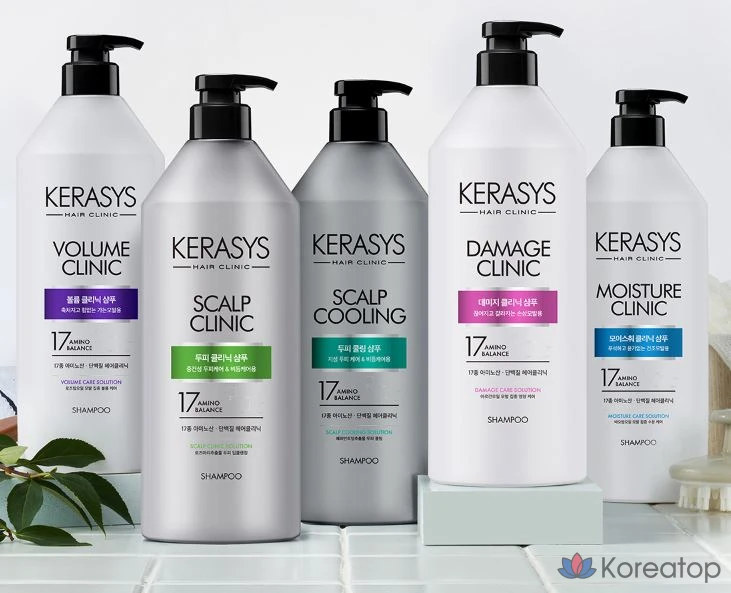 Шампунь KeraSys Volume Clinic Protein Shampoo Floral Powder, 980 мл, 1 шт.