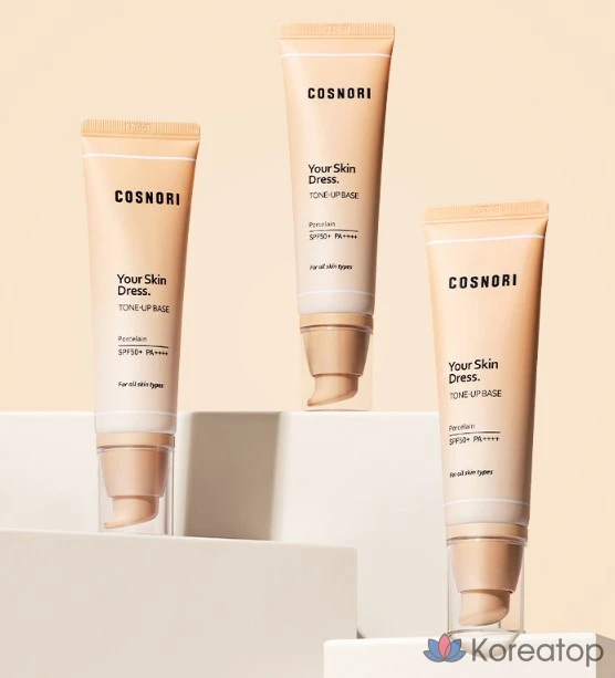 Тонер Cosnori Your Skin Dress Tone-Up Base, оттенок Porcelain, 50 мл, 1 шт., фото 9