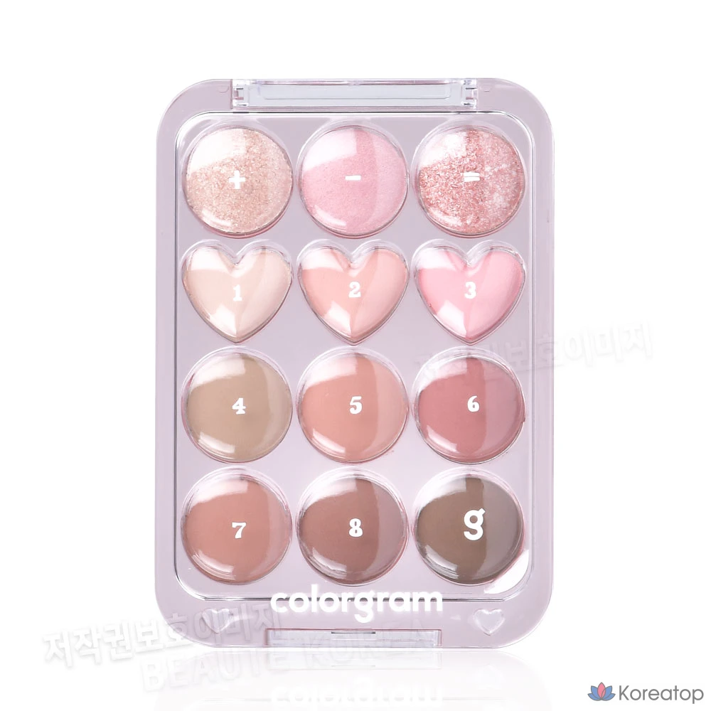 Палетка теней для век Colorgram Nuntorial Eye Palette, оттенок 02 Pink Plus Mauve is Love, 1 шт.