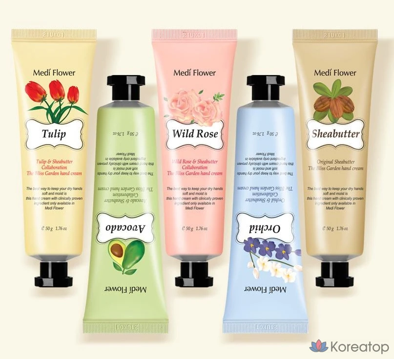 Набор для ухода MediFlower The Bliss Garden Hand Cream 5-piece Set, 50 г, 8 шт., фото 2