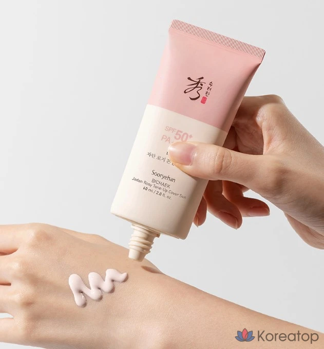 Тонирующий солнцезащитный крем Sooryehan Bicheok Jadan Rosy Tone-Up Cover Sun Lotion SPF50+ PA++++, 60 мл, 1 шт.